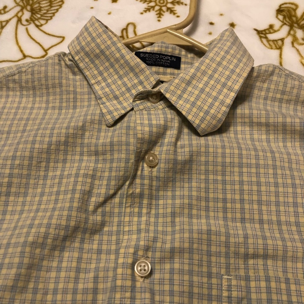 EUC IZOD Sueded Poplin Short Sleeve Button Up Medium Mens Shirt - Picture 3 of 8